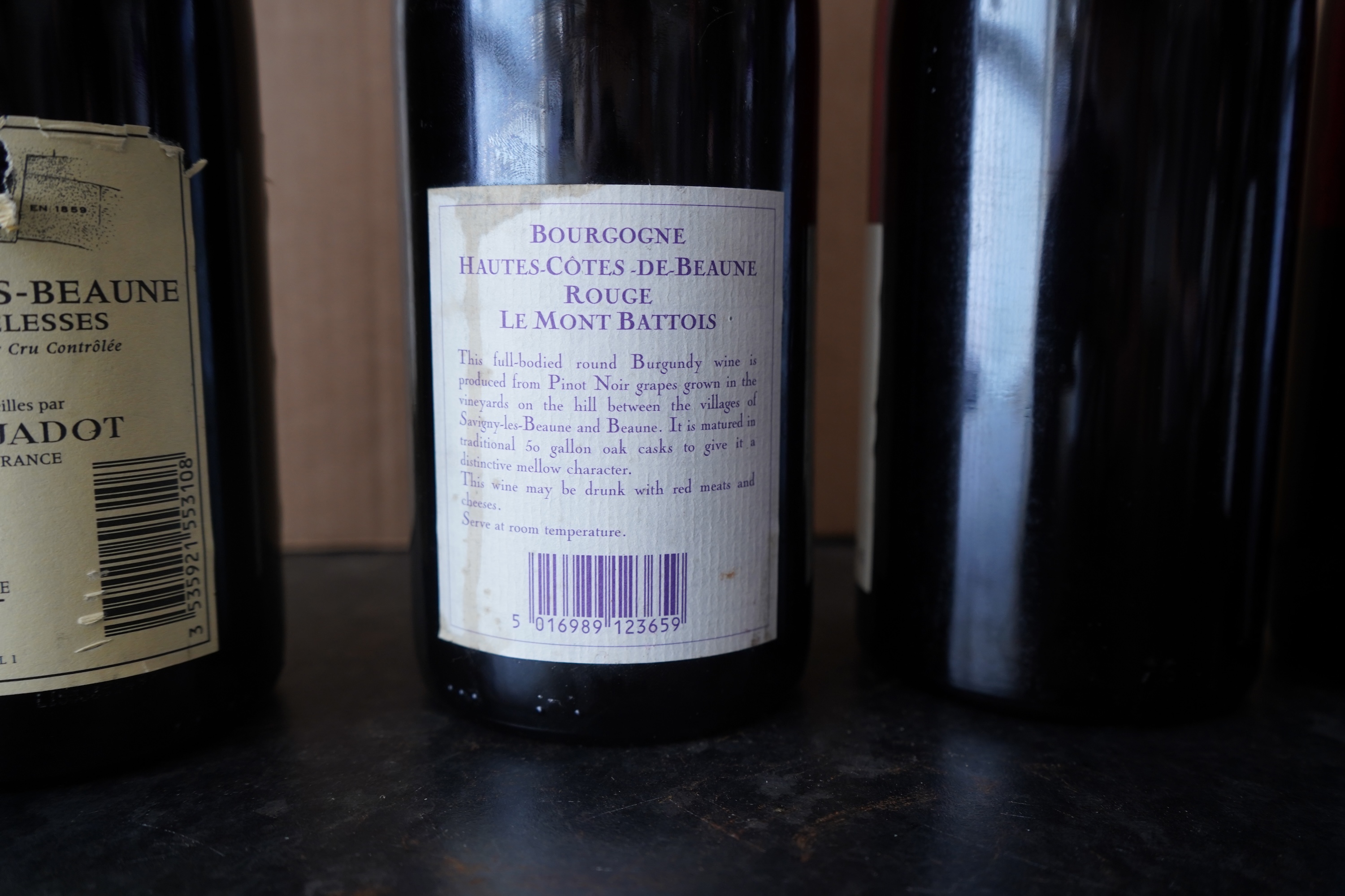 Five bottles of 2002 Le Mont Battois Bourgogne Hautes Cote De Beaune and five others